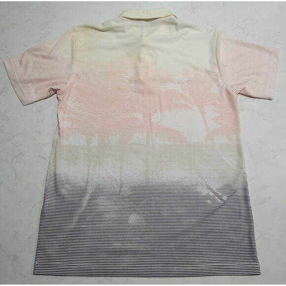 Arnold Palmer 95 Golf Polo Large Palm Trees Gradient Yellow White Black Gradient - Picture 2 of 12